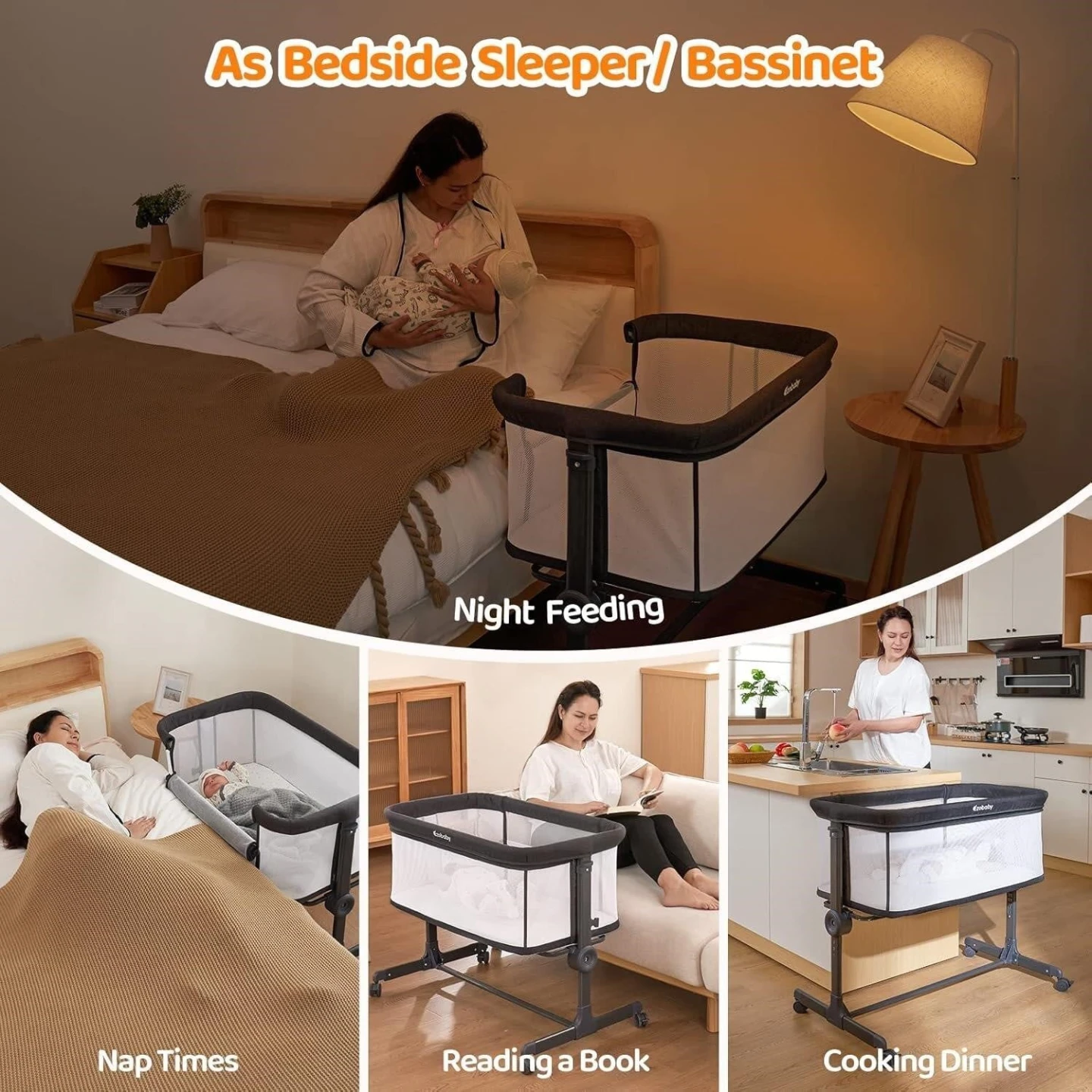 At offer >>Ezbaby Bedside Sleeper Bassinet - photo 4