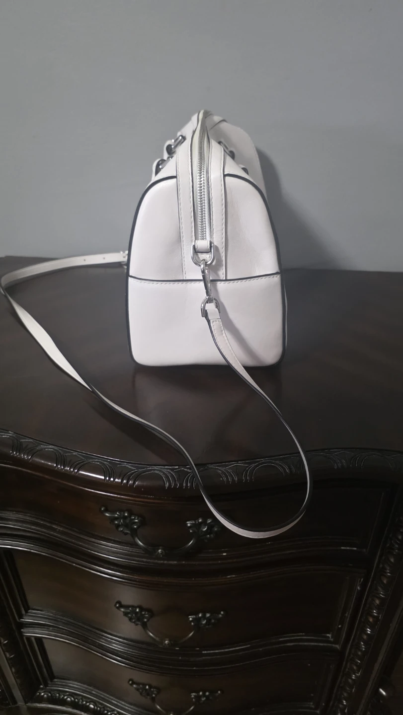 Michael Kors White & Black Leather Satchel Bag - photo 3