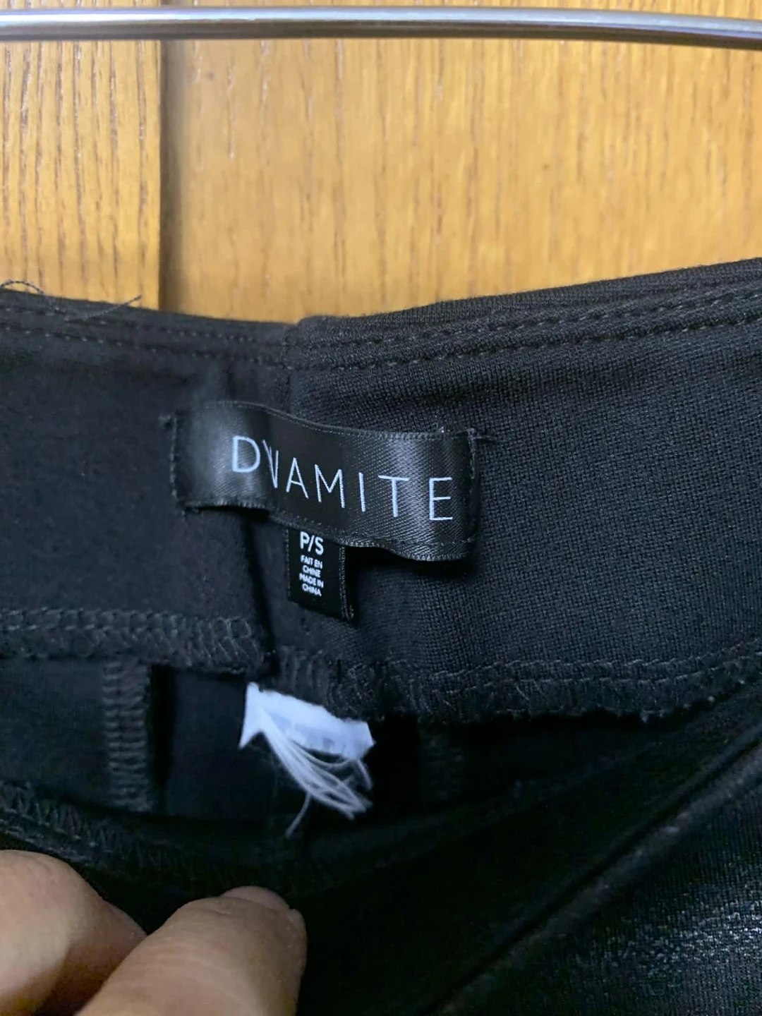 DVAMITE Black Faux Leather Panel Pants - P/S - photo 4