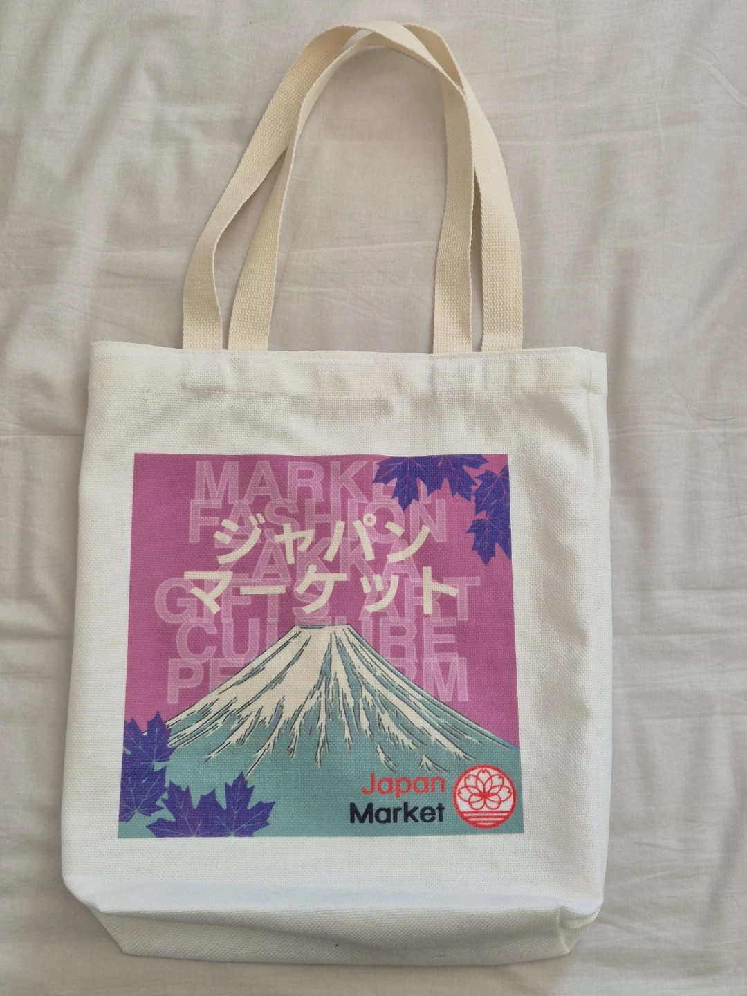 Japan Market Canvas Tote Bag