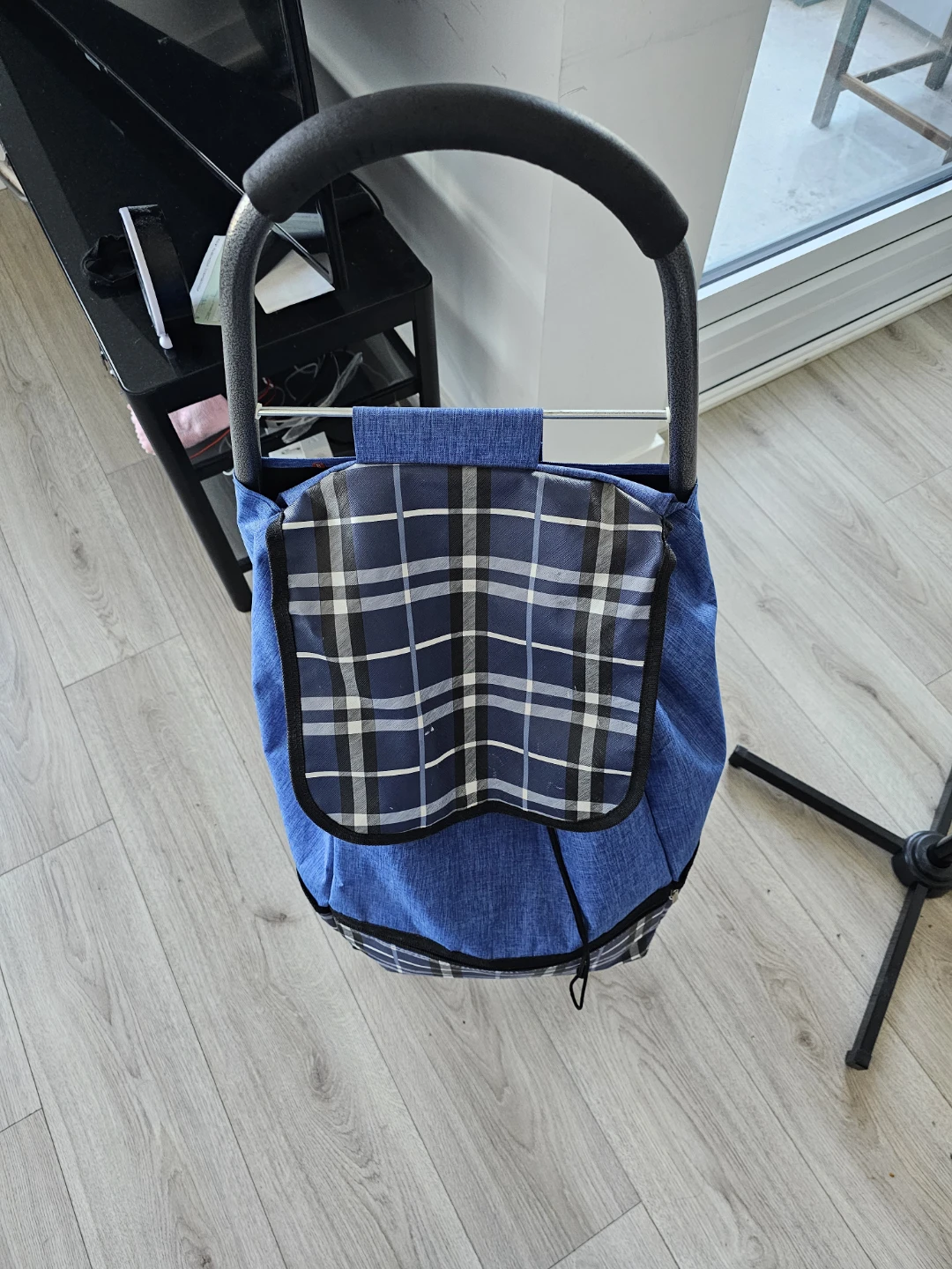 Blue Rolling Shopping Cart Trolley - photo 4