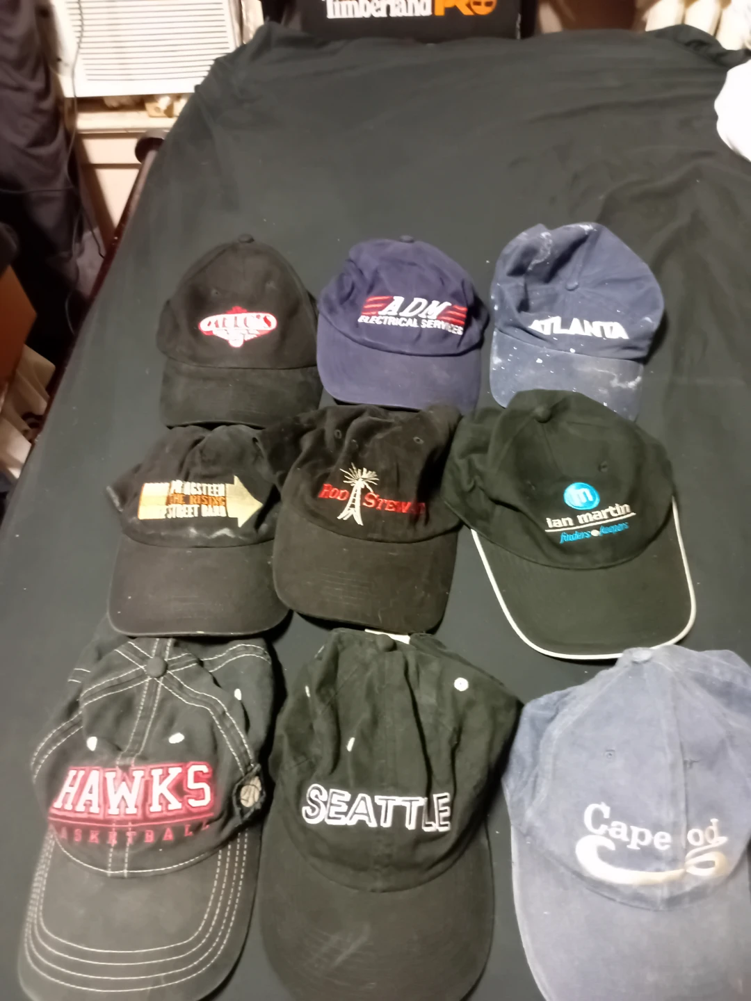 Lot of 9 Assorted Baseball Caps