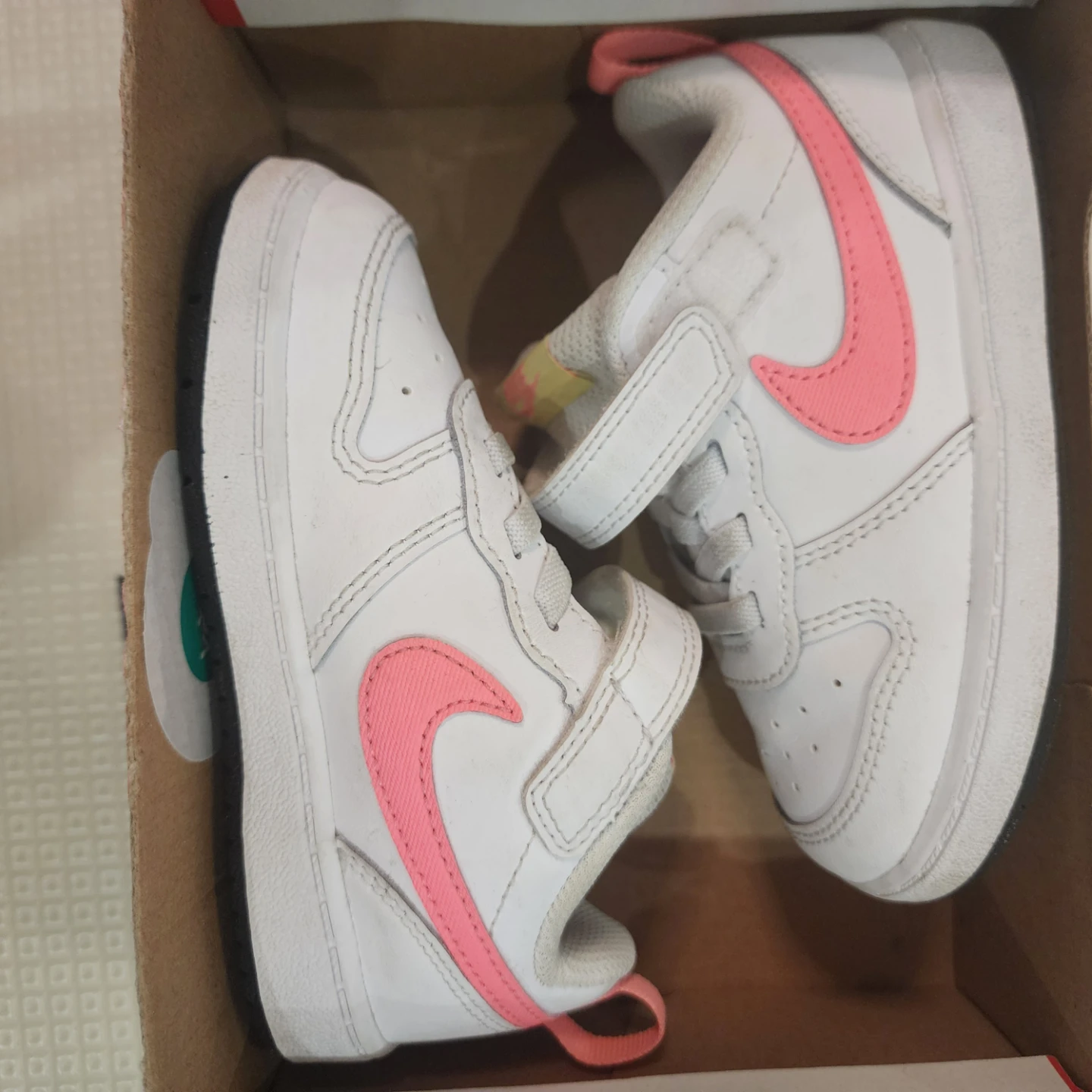 Nike Court Borough 2 (TDV) Toddler Shoes Size 8c White/Pink