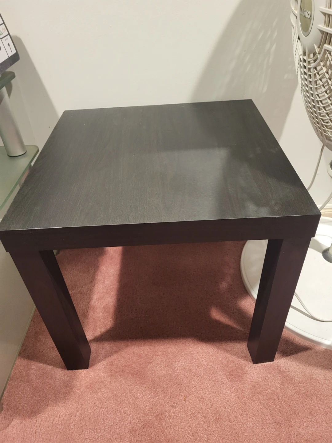 Dark Brown Square Side Table