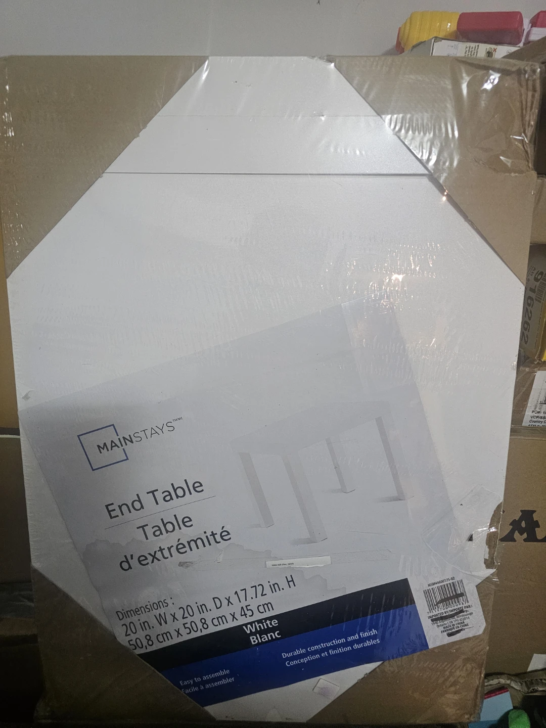 Mainstays White End Table - Please read notes