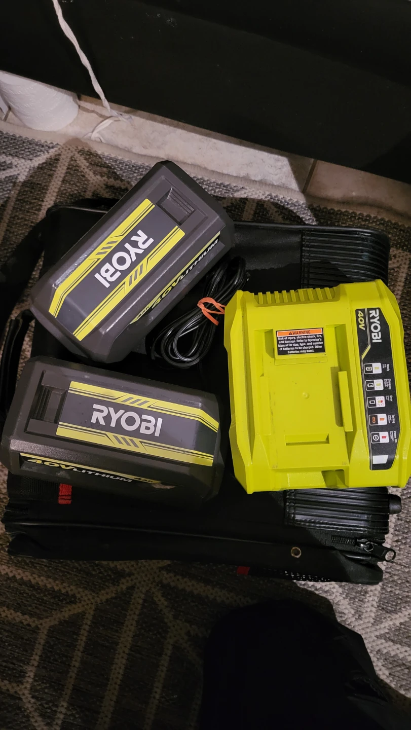 Ryobi 40V Lithium Ion Batteries and Charger