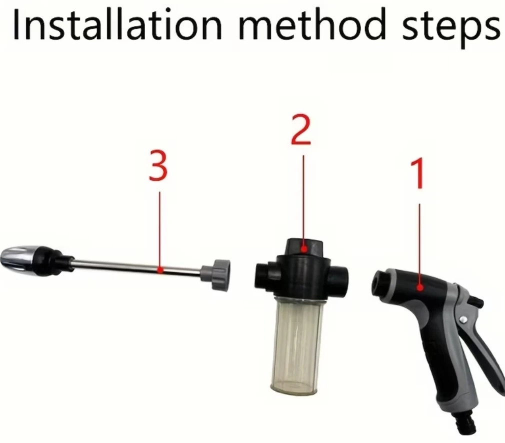 Adjustable Water Sprayer Nozzle with Detergent Bottle - photo 3