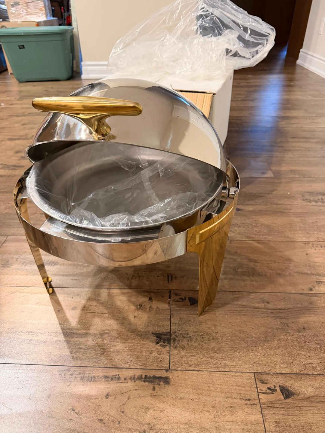 Chafing Dish - Stainless Steel with Gold Accents