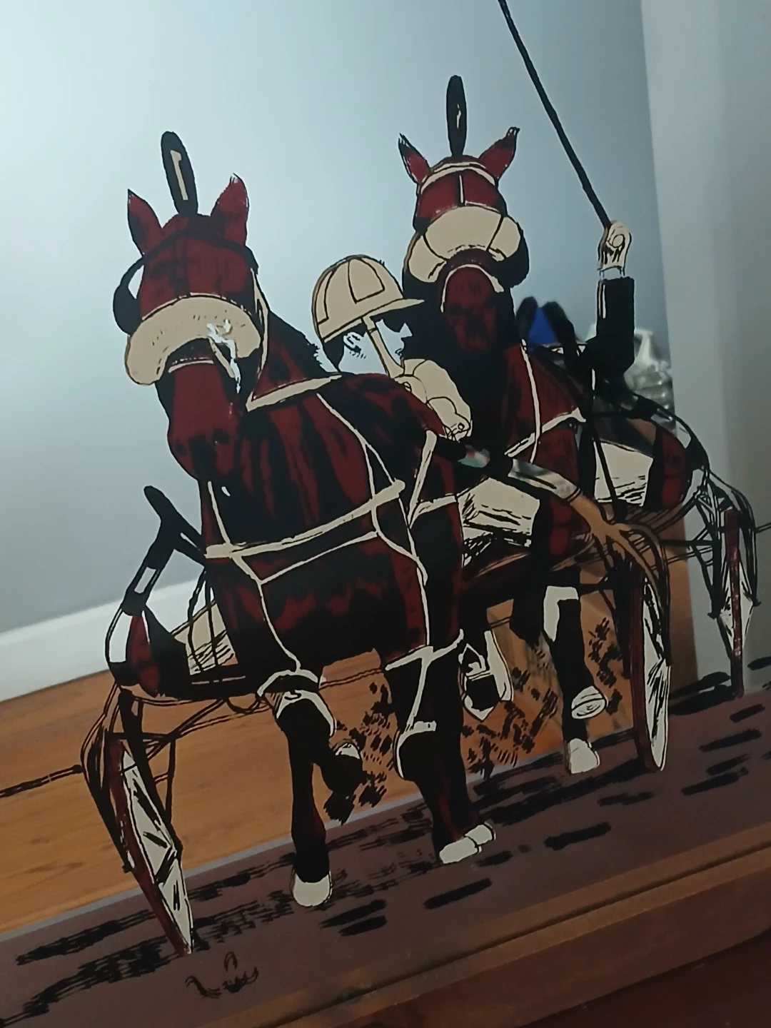 Vintage Horse Racing Mirror - photo 2