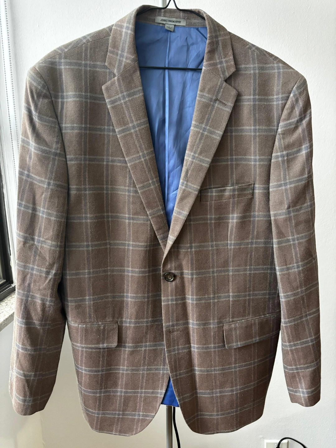 Johnston & Murphy Men's Plaid Blazer