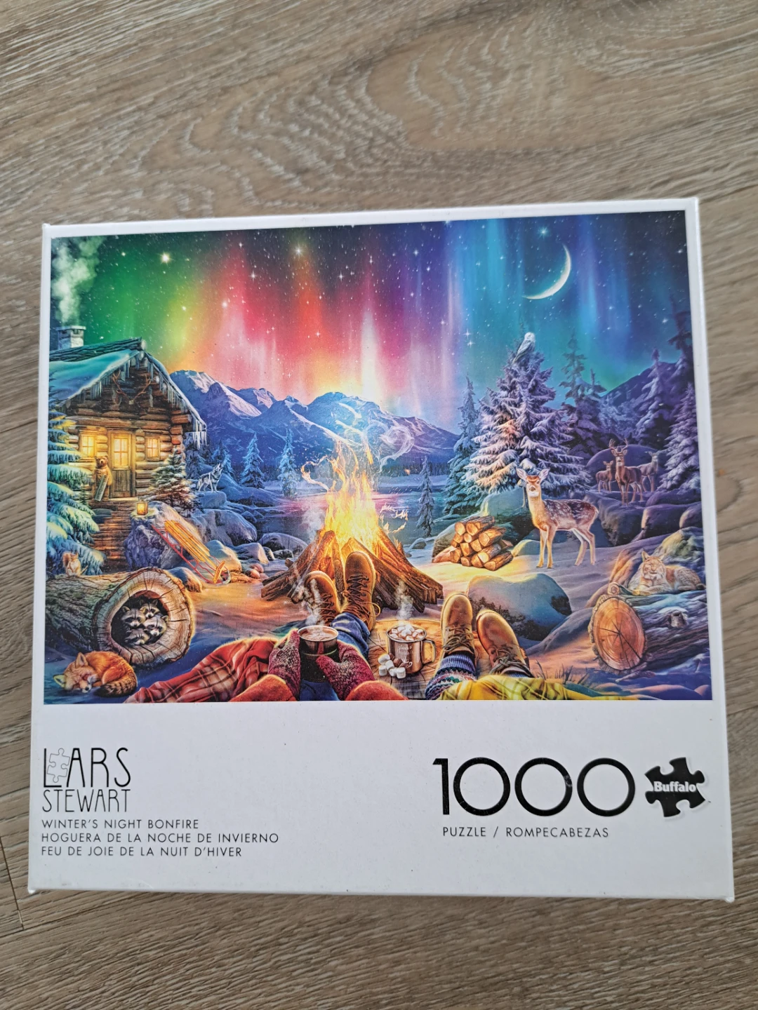 Lars Stewart 1000 Piece Winter's Night Bonfire Jigsaw Puzzle