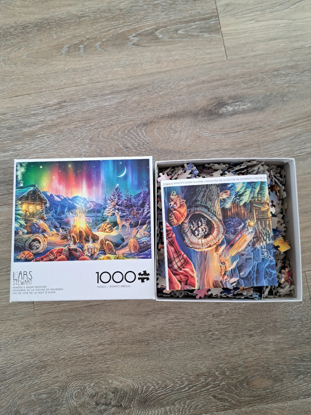 Lars Stewart 1000 Piece Winter's Night Bonfire Jigsaw Puzzle - photo 4