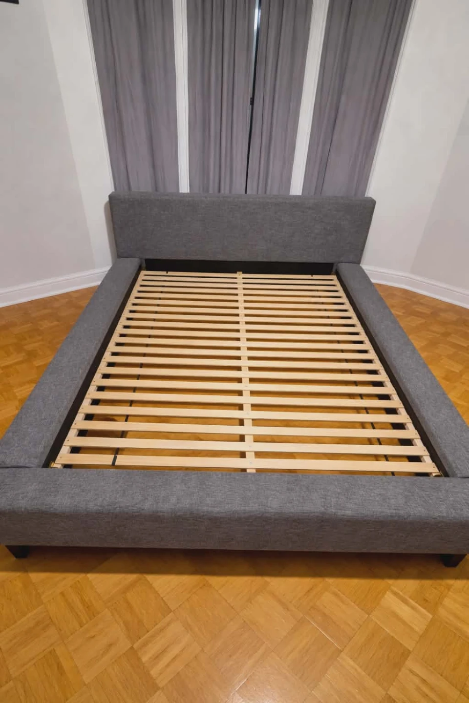 Queen size bed frame with usb ports