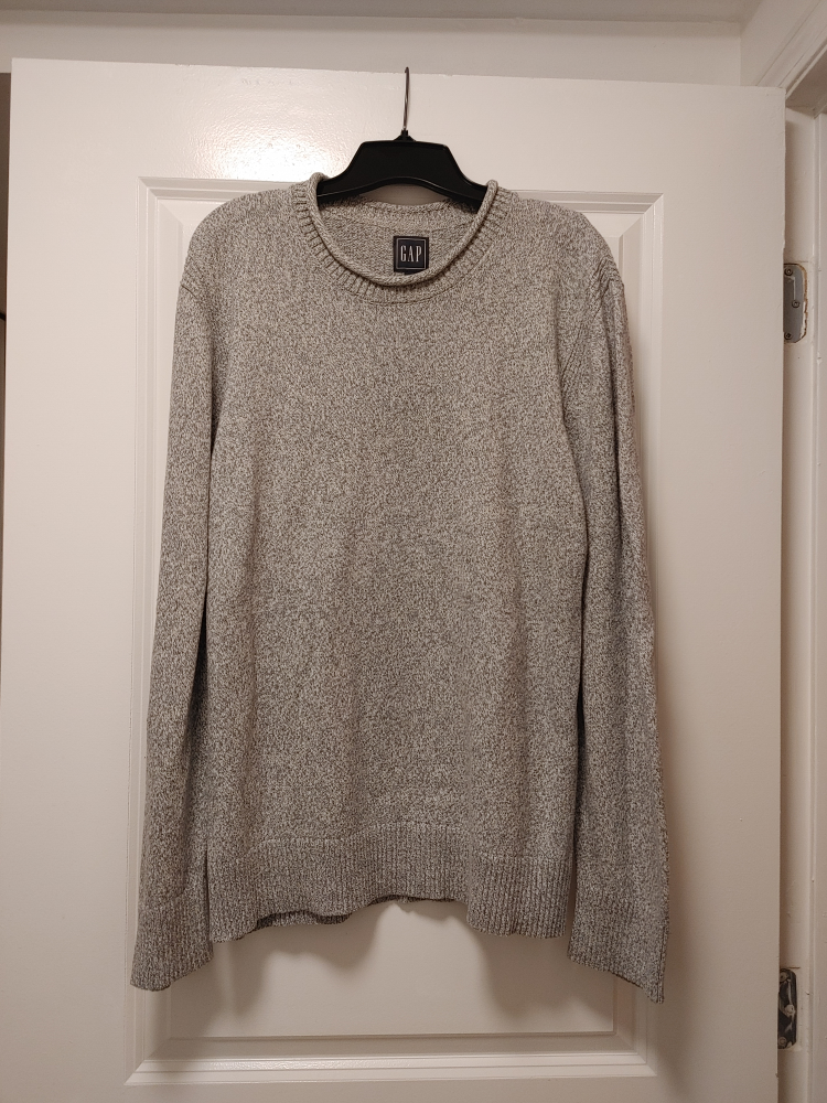 GAP Men's Grey Speckled Crew Neck Sweater Size LG