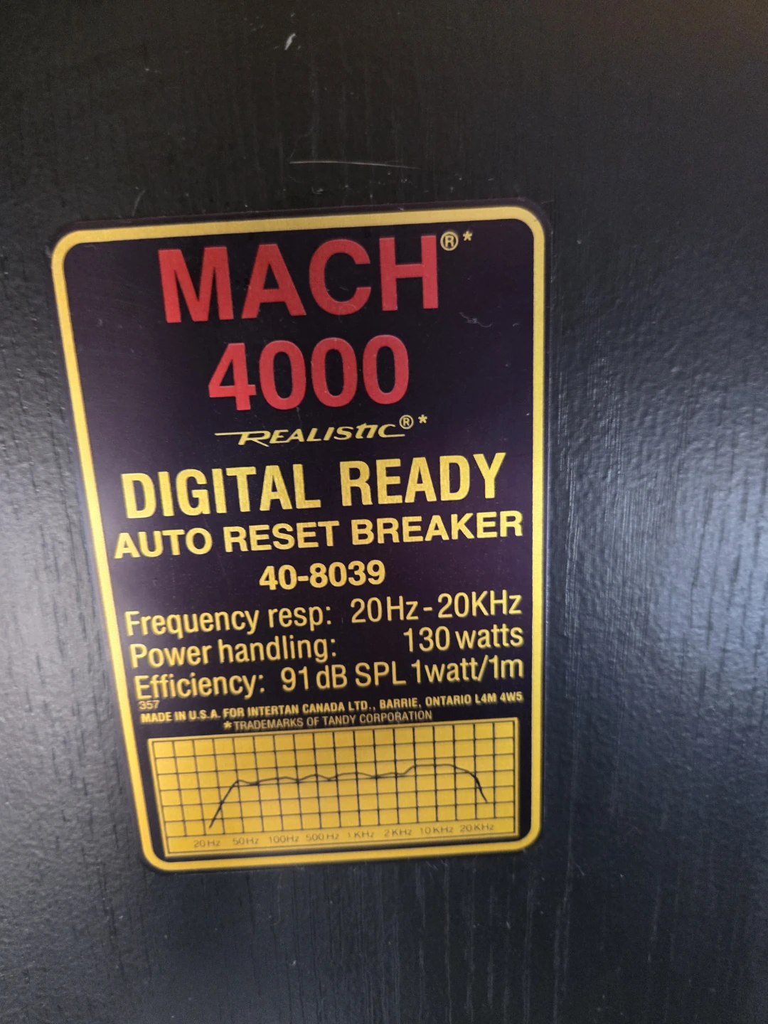 Realistic Mach 4000 Speakers - photo 3