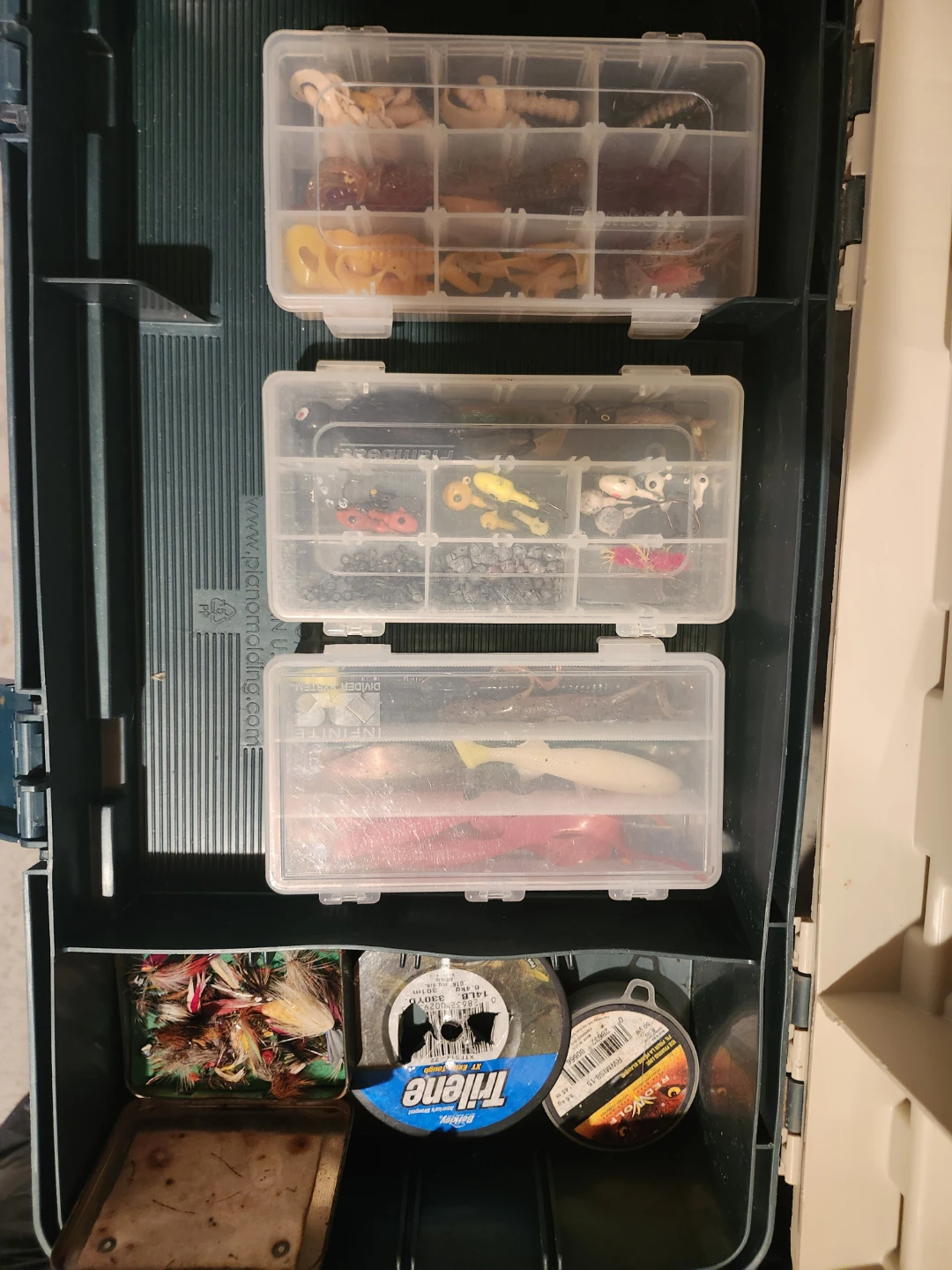 Fishing tackle box with lures - photo 2