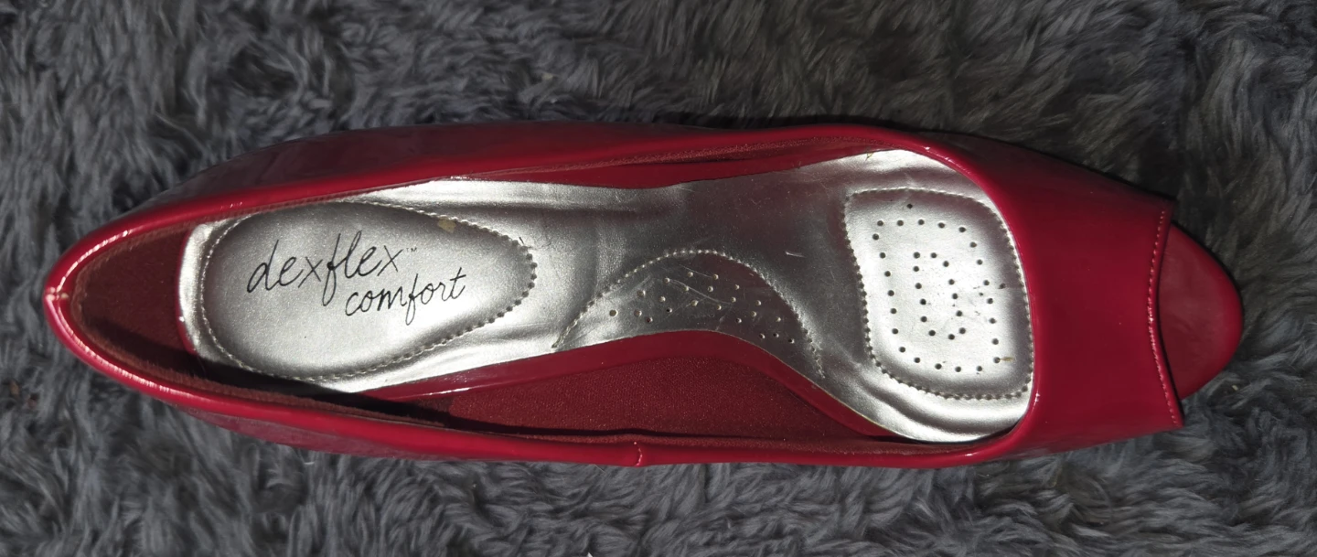 Red Peep Toe Heels - photo 2