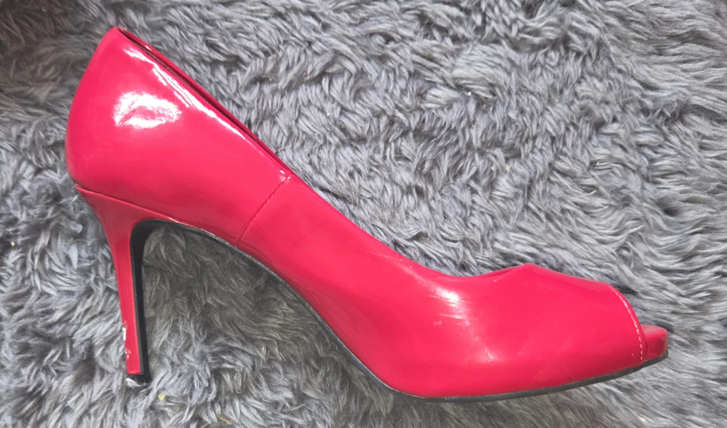 Red Peep Toe Heels - photo 3