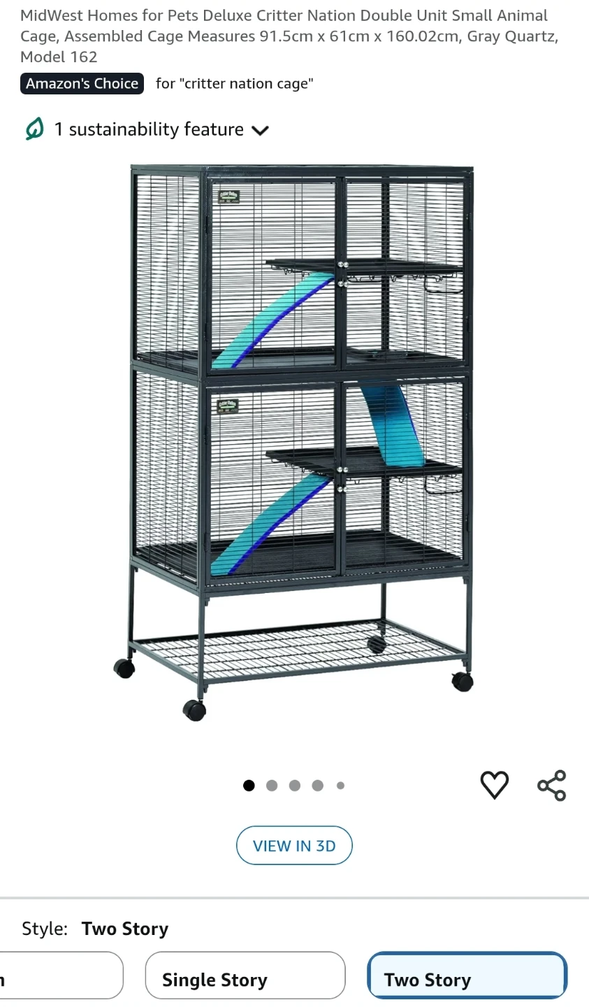 Double Critter Nation small animal cage