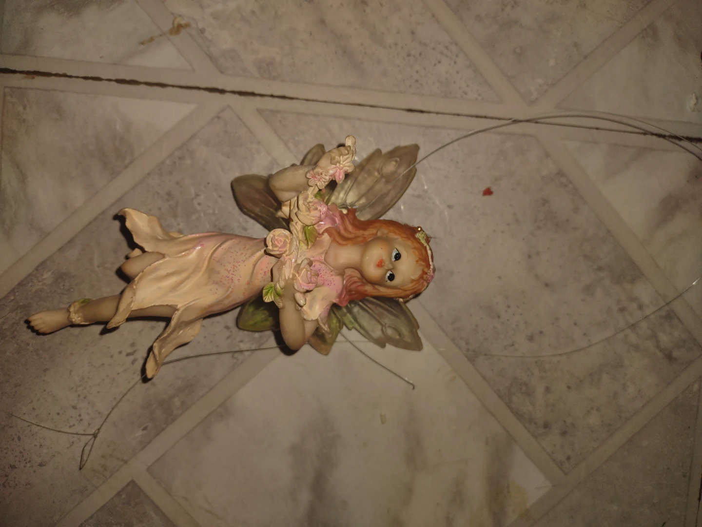 Hanging Fairy Figurine with Flowers - photo 2