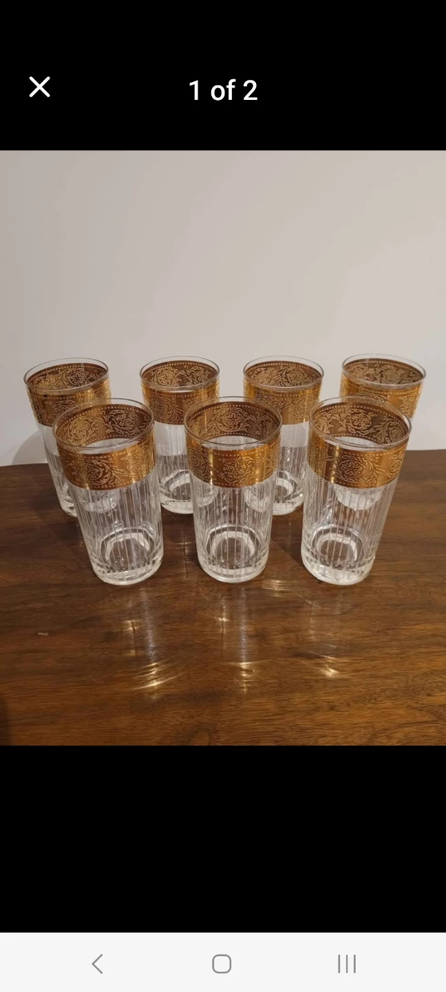 Culver Tyrol 7 inch highball glasses