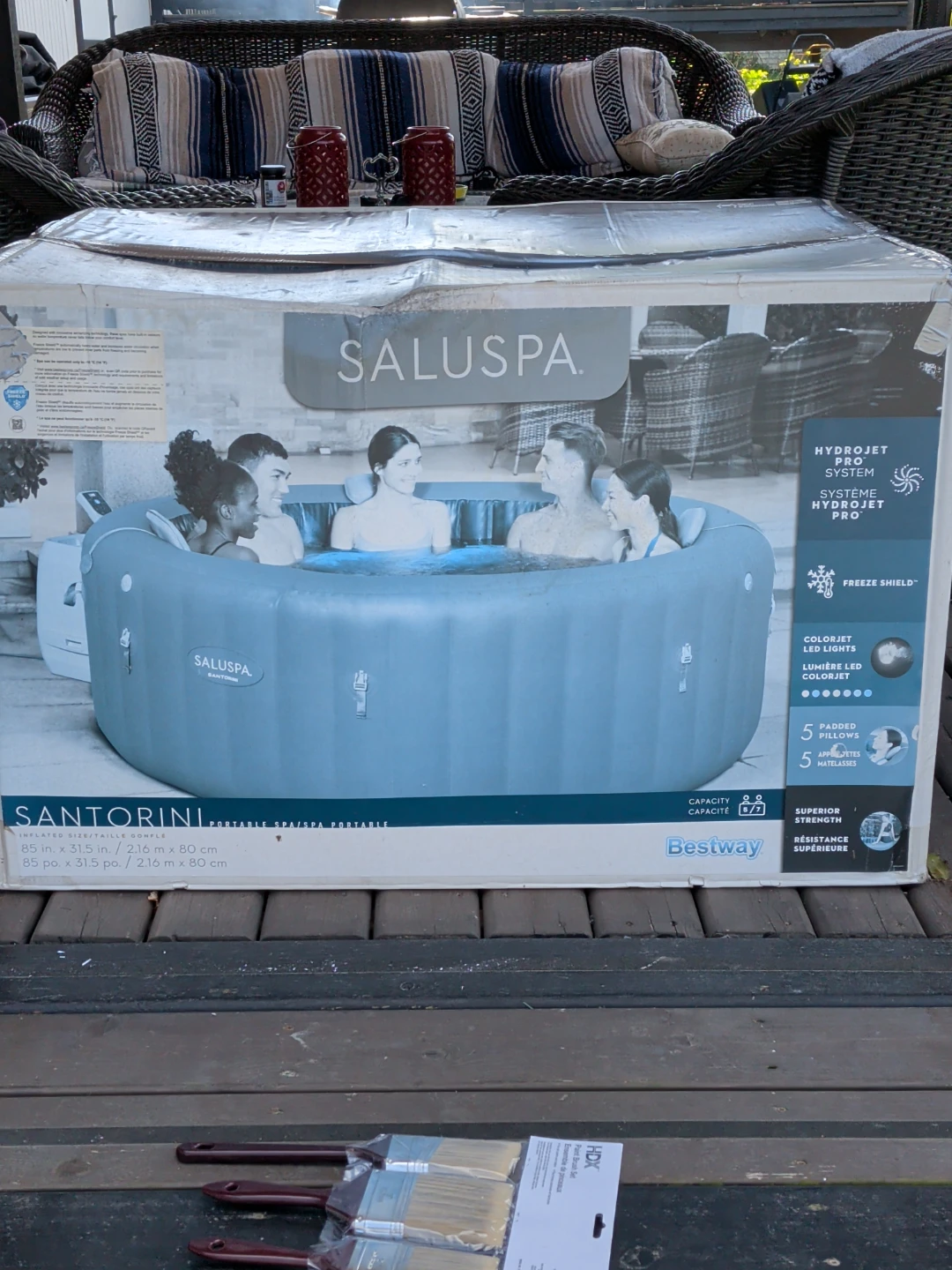 Saluspa Santorini Hydrojet Pro Portable Spa Hot Tub 5-7 Adults