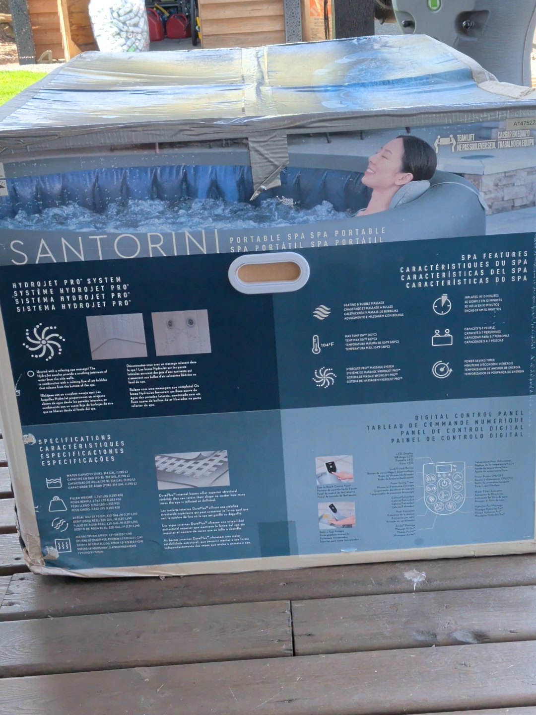 Saluspa Santorini Hydrojet Pro Portable Spa Hot Tub 5-7 Adults - photo 2