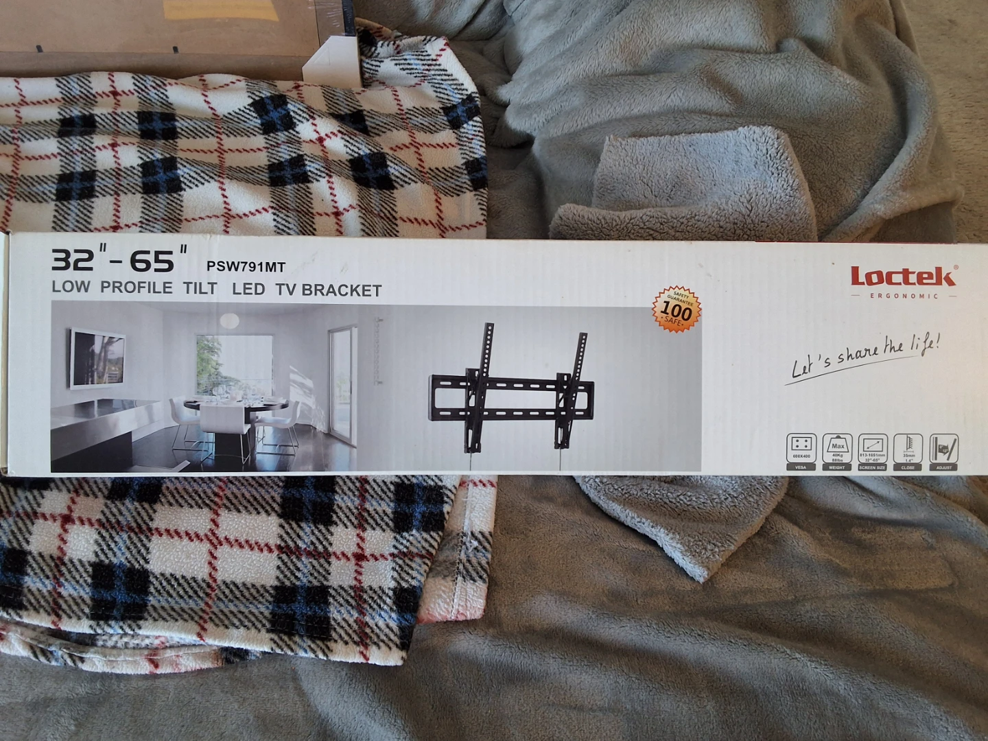 Loctek PSW791MT Low Profile Tilt LED TV Bracket for 32"-65" TVs - photo 2