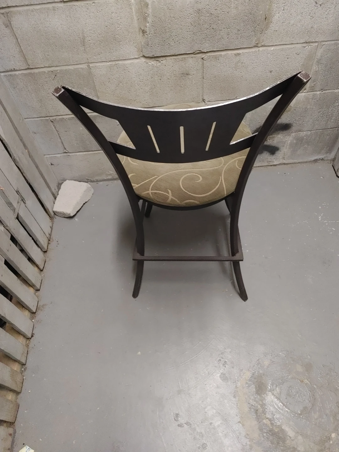 Dark Brown Swirl Padded Bar Stool - photo 2