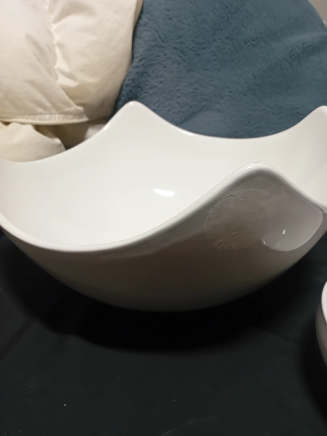 Set of 3 White Ceramic Bowls - photo 2