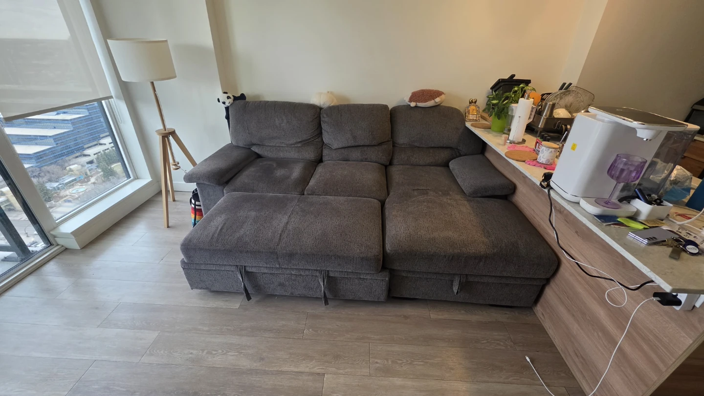 Grey Sectional Sofa with Chaise and Storage - photo 5