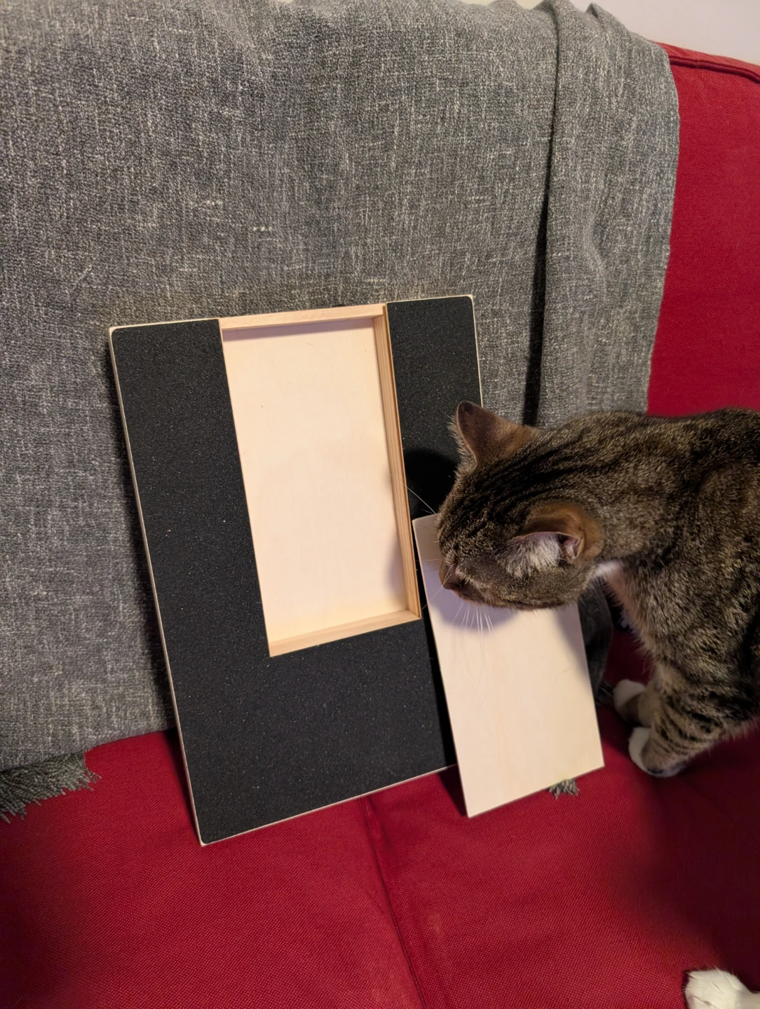 Wooden Dog or Cat Scratching Board & Treat Puzzle