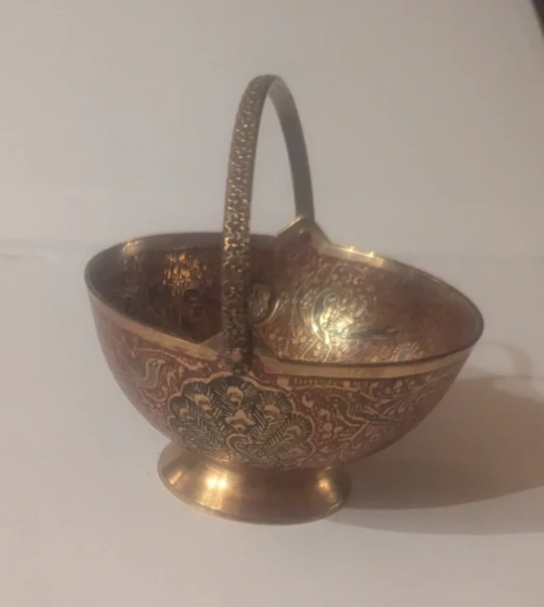 Decorative Metal Basket with Handle - photo 5