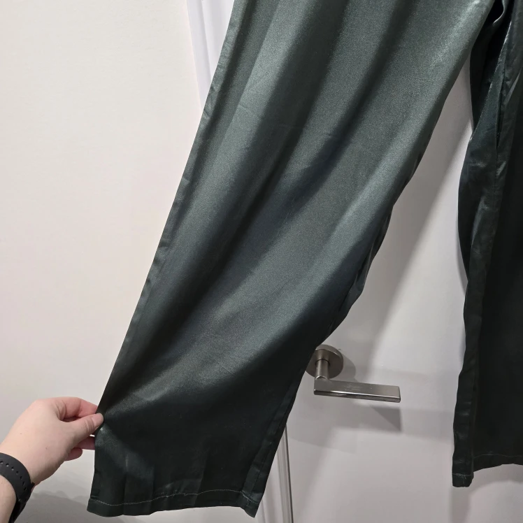 Green Satin Trouser Pants - photo 2