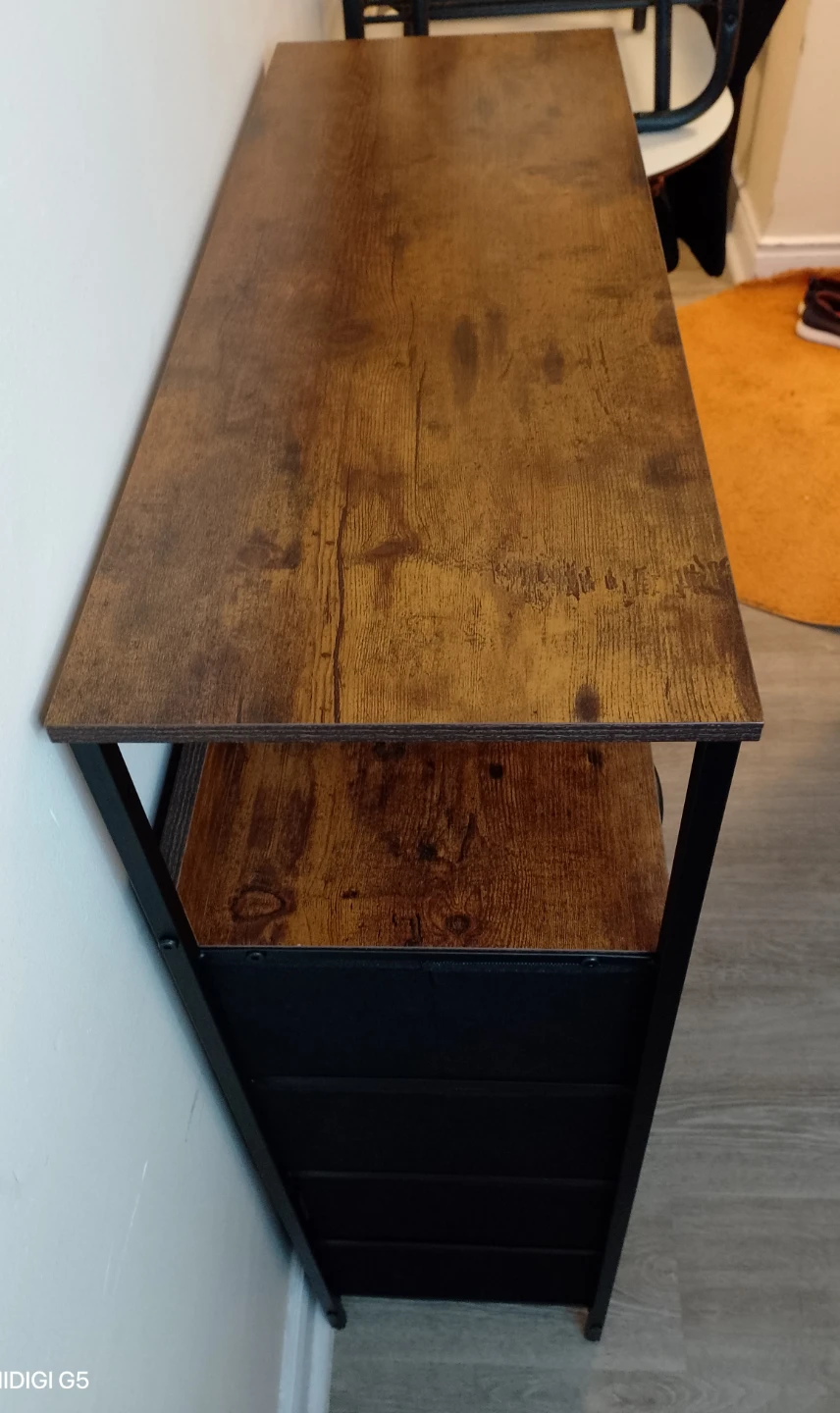 Fabric Drawer Dresser with Wood Top - photo 4