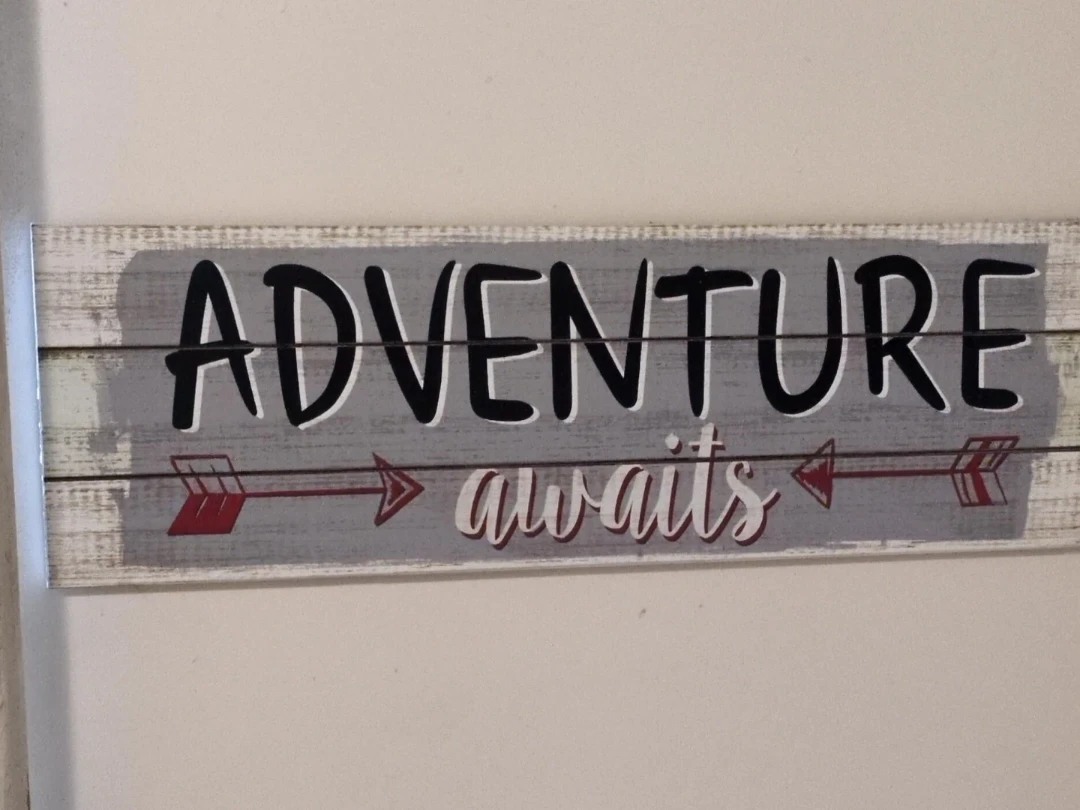 Adventure Awaits Wooden Sign