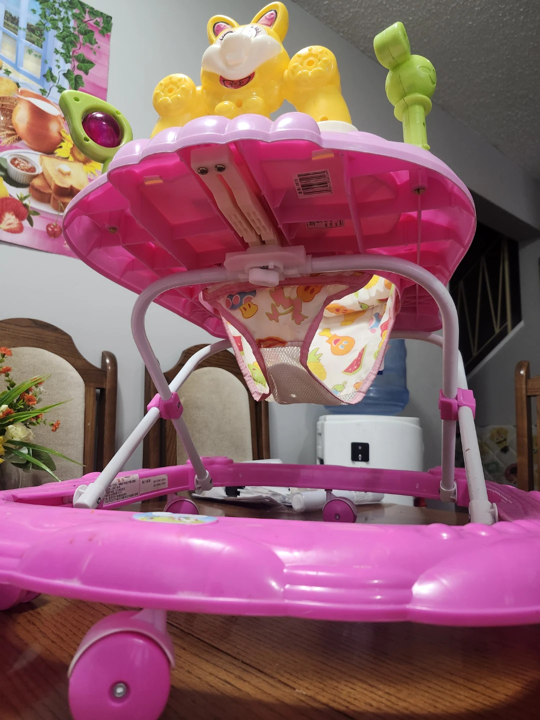 Pink Baby Walker with Musical Toy Bar - photo 3