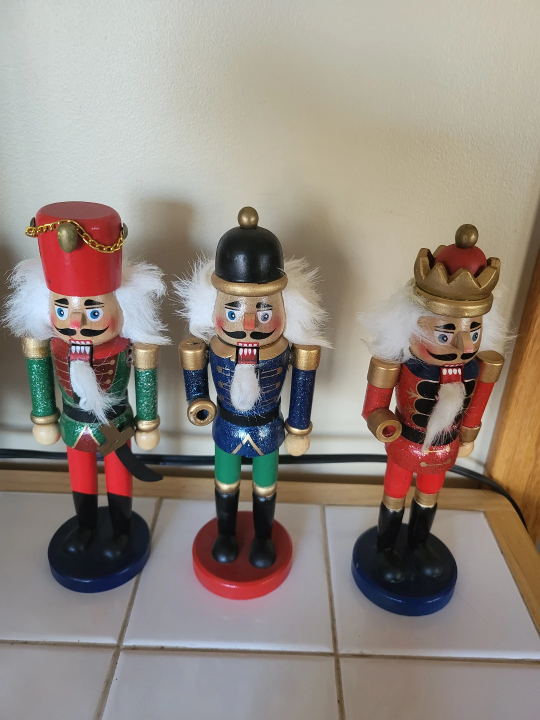 Wooden Nutcracker Figurines (Set of 3)