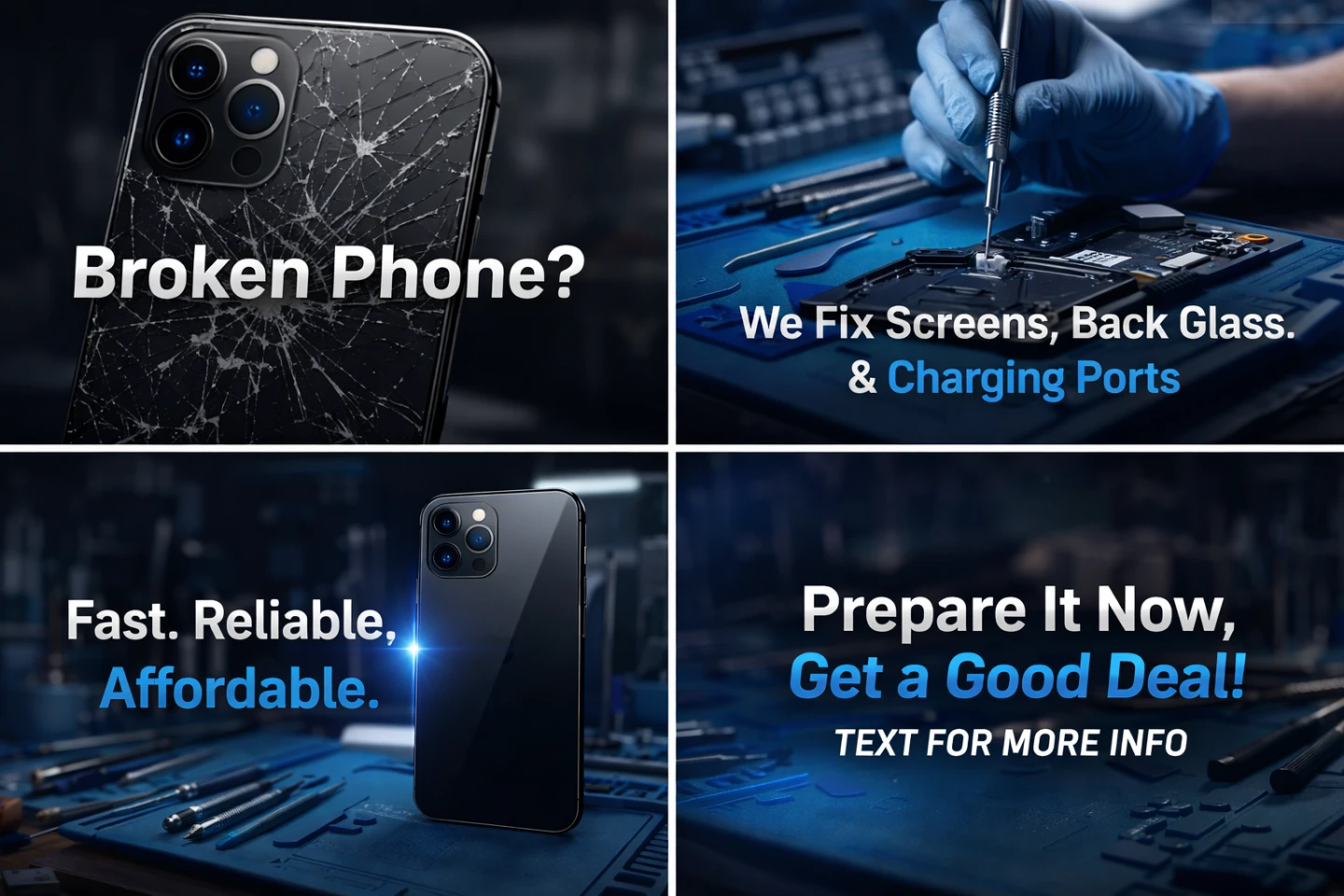 iPhone Screen, Back Glass & Charging Port Repair Service