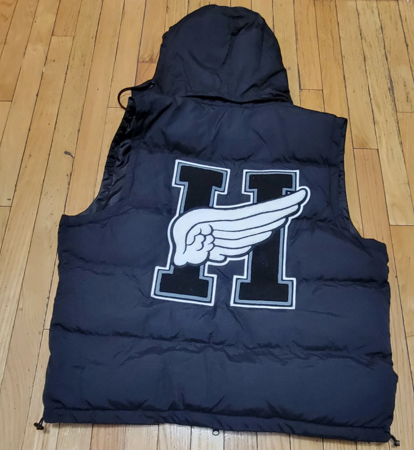 Hustle Gang Vest XL Black Hooded Puffer XL - photo 4