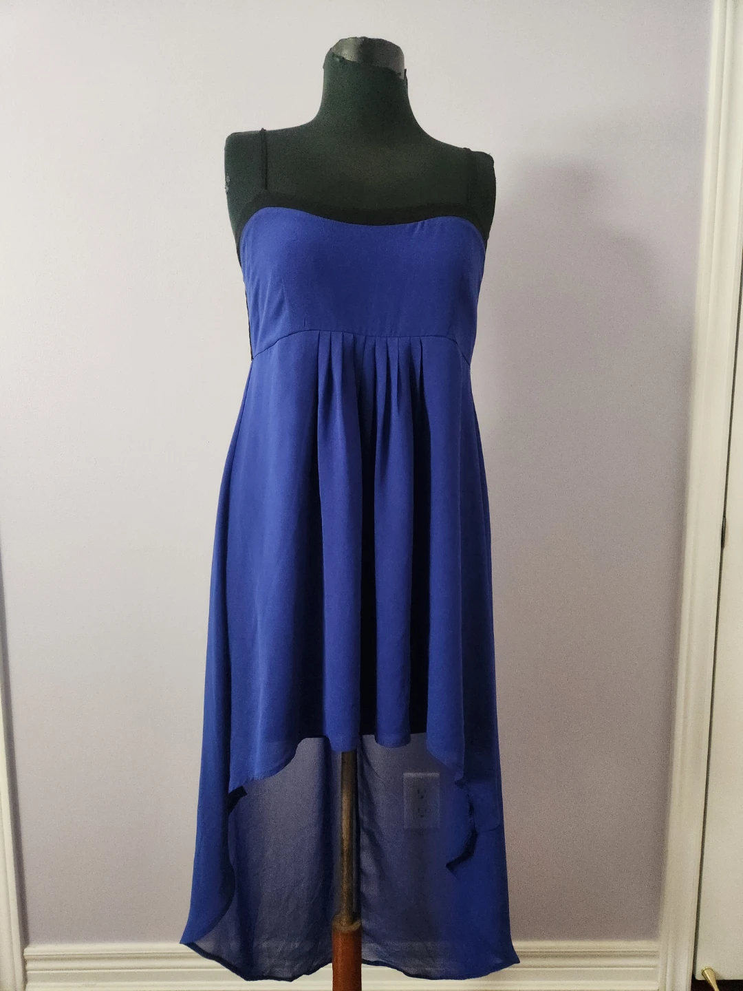 Forever 21 Blue Net High-Low Dress Size L