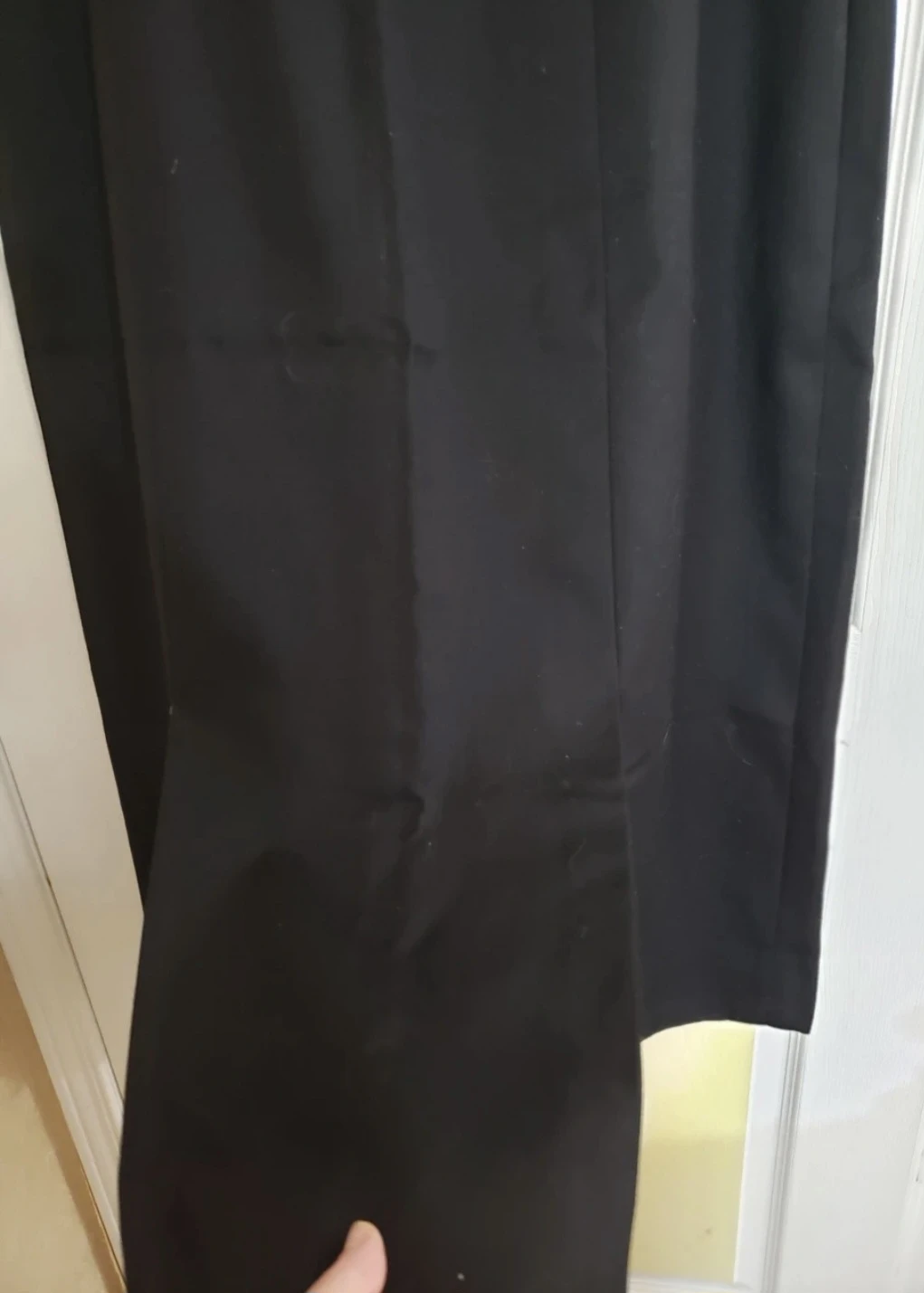 Wool size 14 Black Pencil Skirt with Double Slits - photo 2