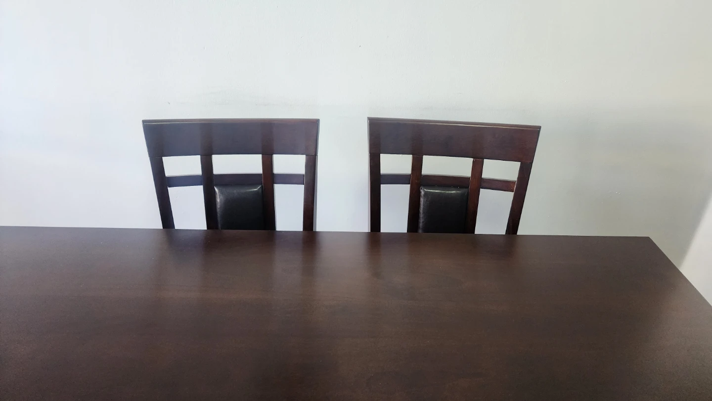 Dining table hardwood with 6 chairs - photo 5