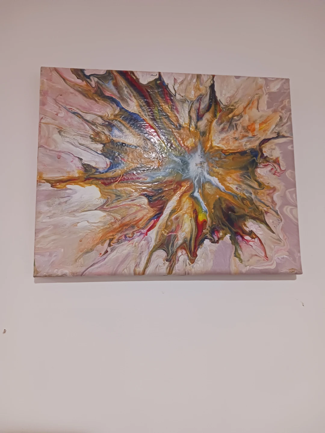 Abstract Pour Painting hand painted