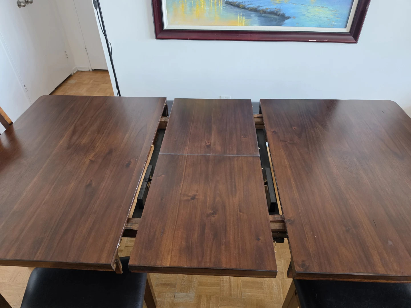 Wooden Dining Table with Leaf Extension - photo 3