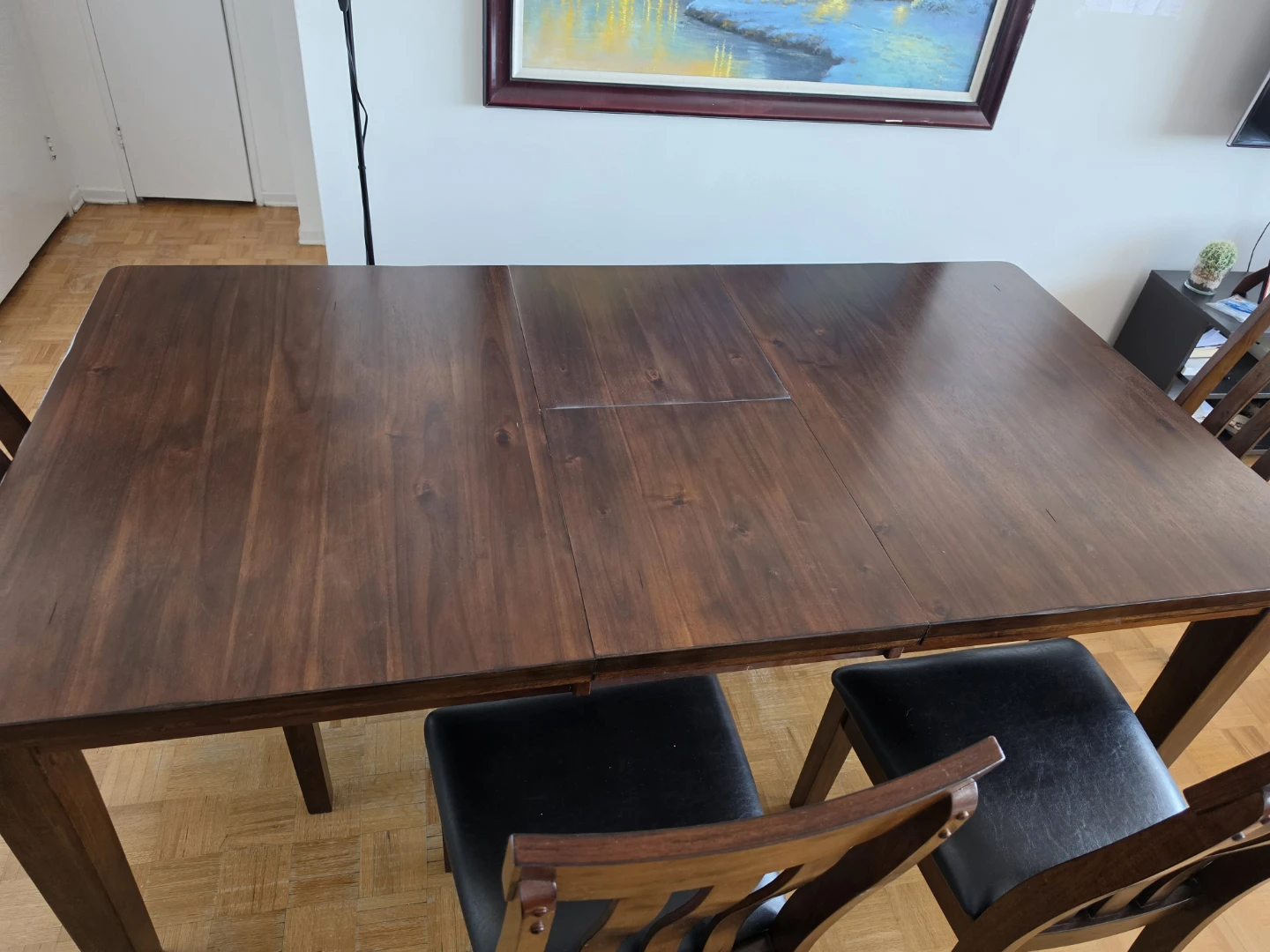 Wooden Dining Table with Leaf Extension - photo 4