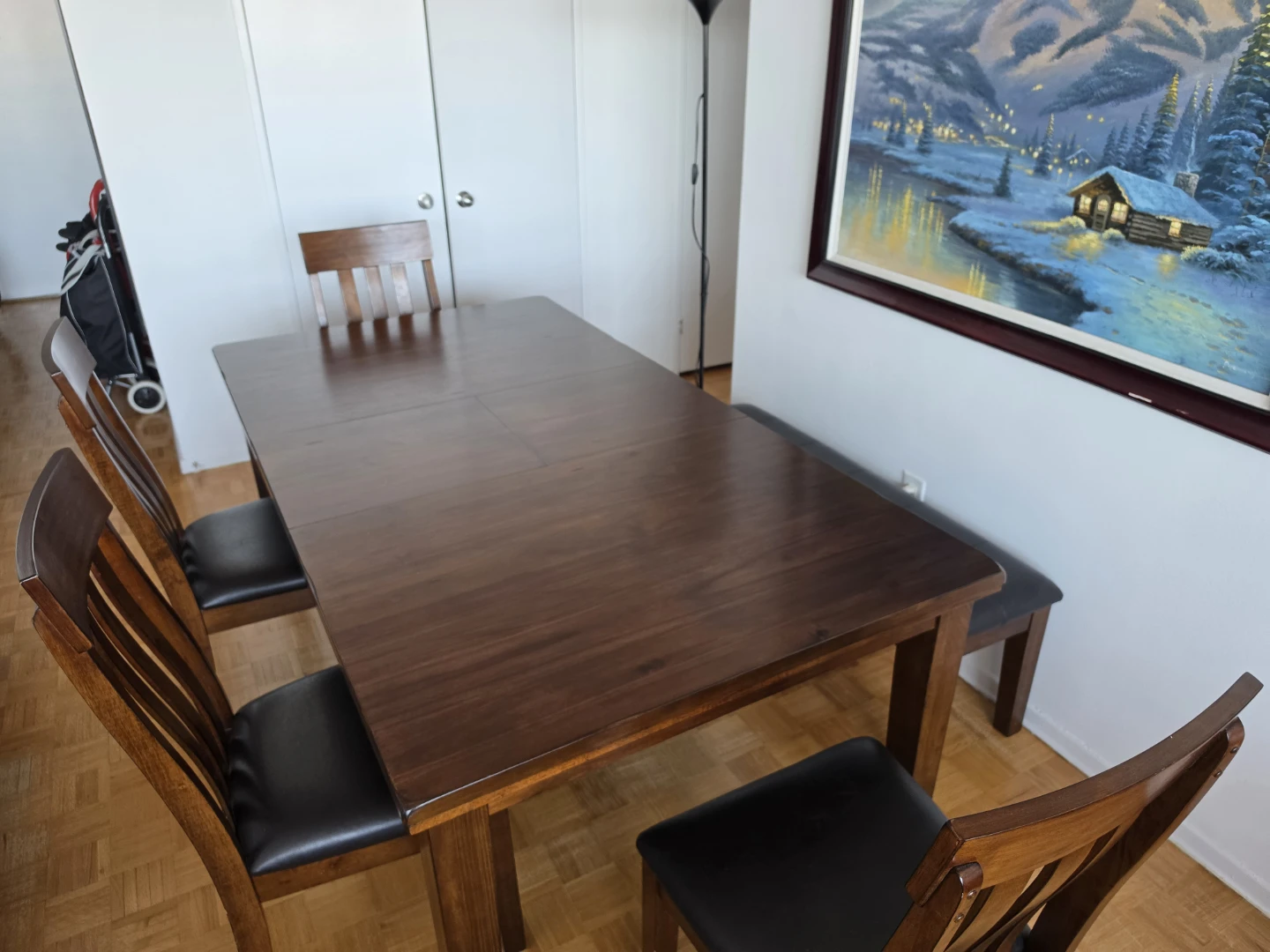 Wooden Dining Table with Leaf Extension - photo 5