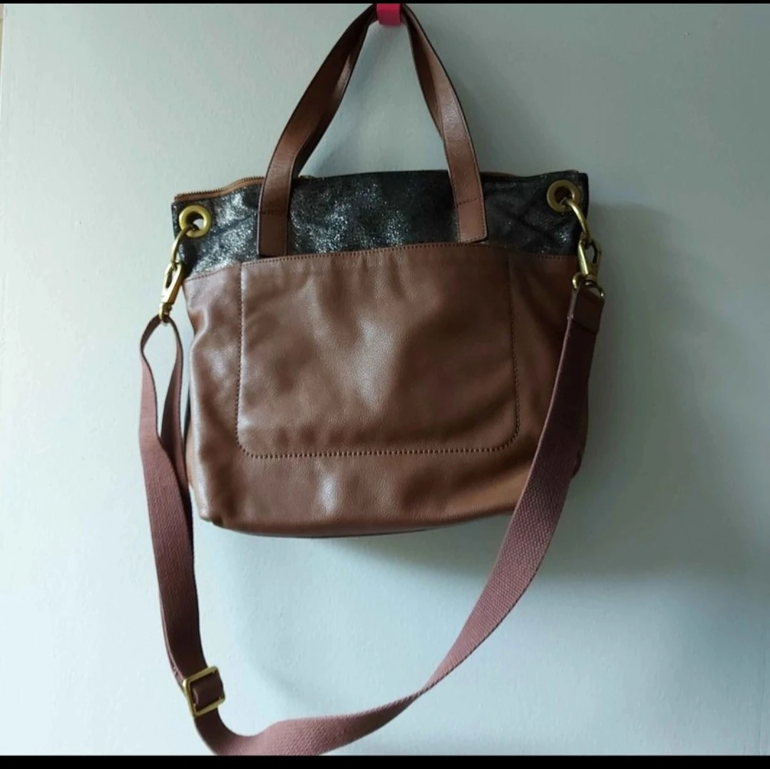 Fossil Brown Leather Tote Bag - photo 2