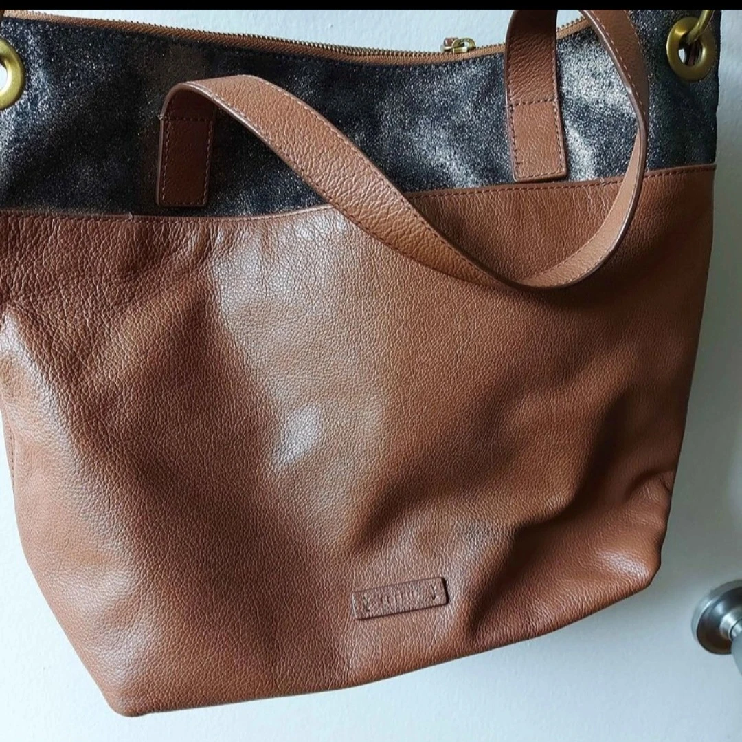 Fossil Brown Leather Tote Bag - photo 3