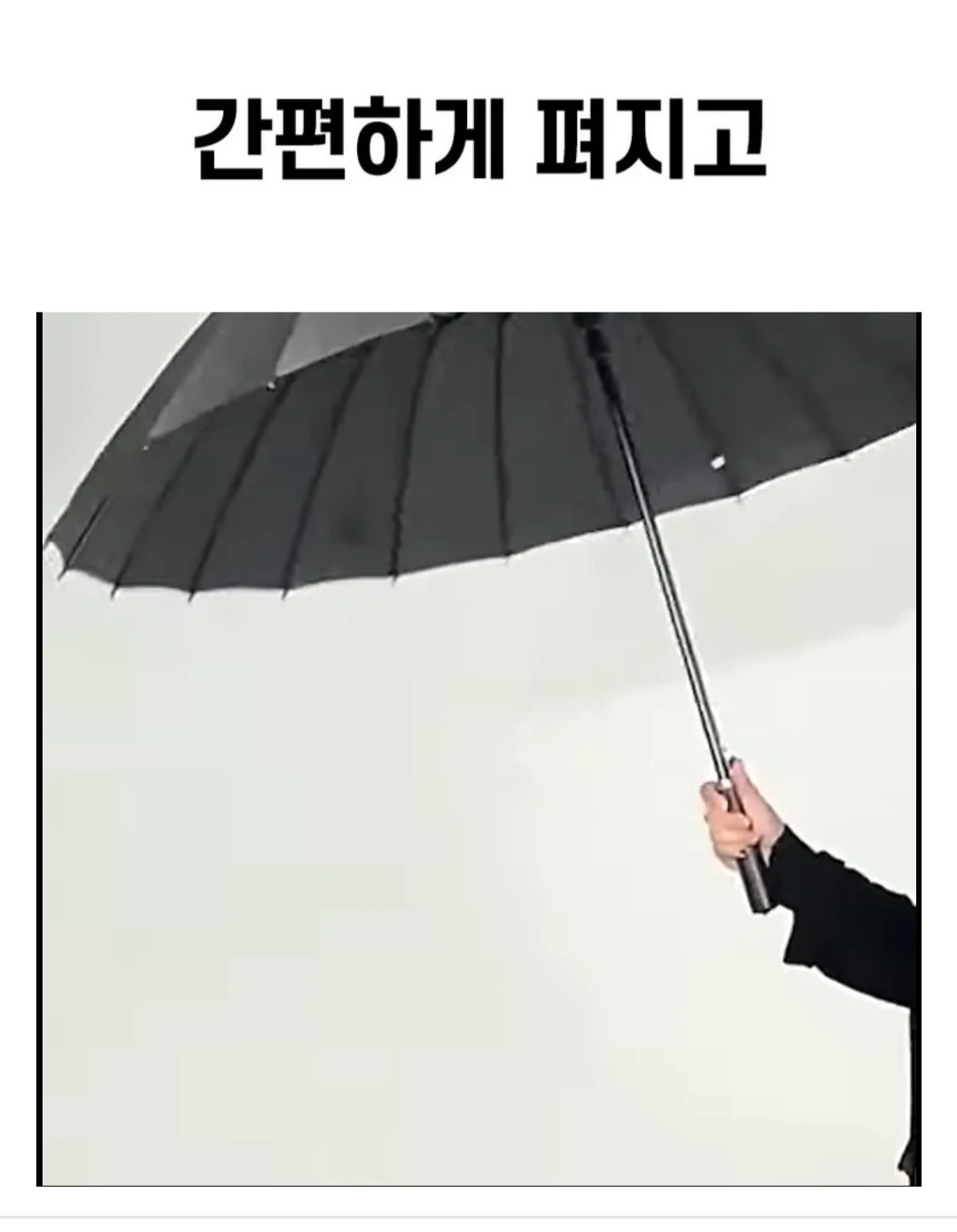 Black Automatic Folding Umbrella - photo 2